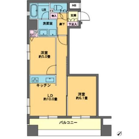 カスタリア人形町 7階階 間取り