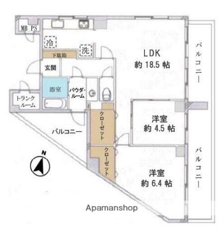 バルミー五反田 7階階 間取り