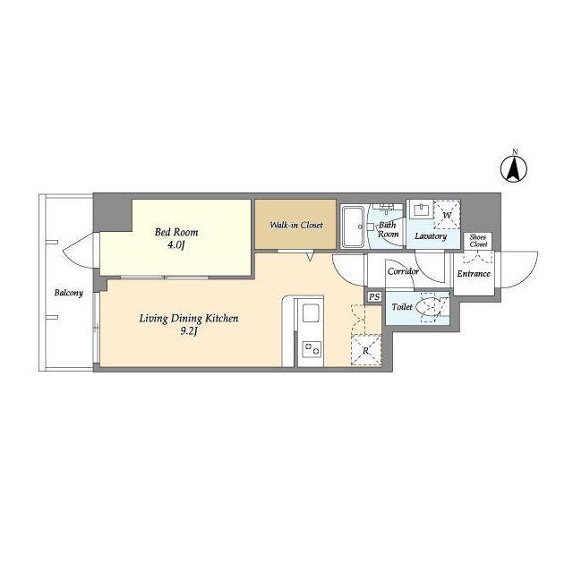 グランエール森下ウエスト(1LDK/9階)の間取り写真