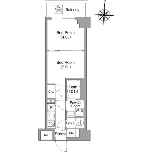 BPRレジデンス大島(1DK/1階)の間取り写真