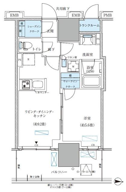 パークアクシス西大島コンフォートスクエア(1LDK/9階)の間取り写真