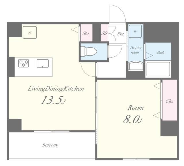 TS RESIDENCE 東陽町(1LDK/2階)の間取り写真