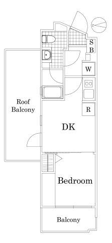 ザ・レジデンス・オブ・トーキョー OM06(1K/7階)の間取り写真