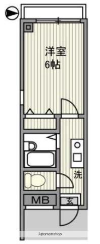 カペラⅡ(1K/3階)の間取り写真