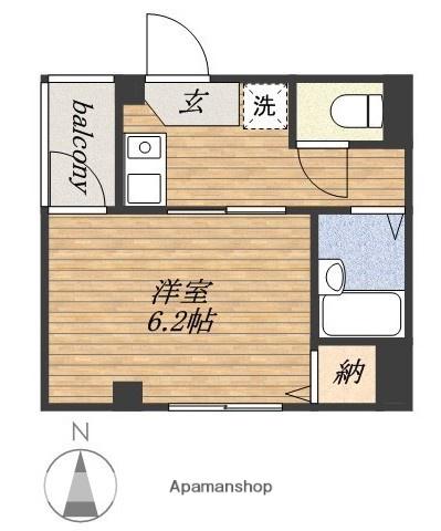 京浜急行電鉄本線 梅屋敷駅(東京) 徒歩8分 4階建 築19年(1K/4階)の間取り写真