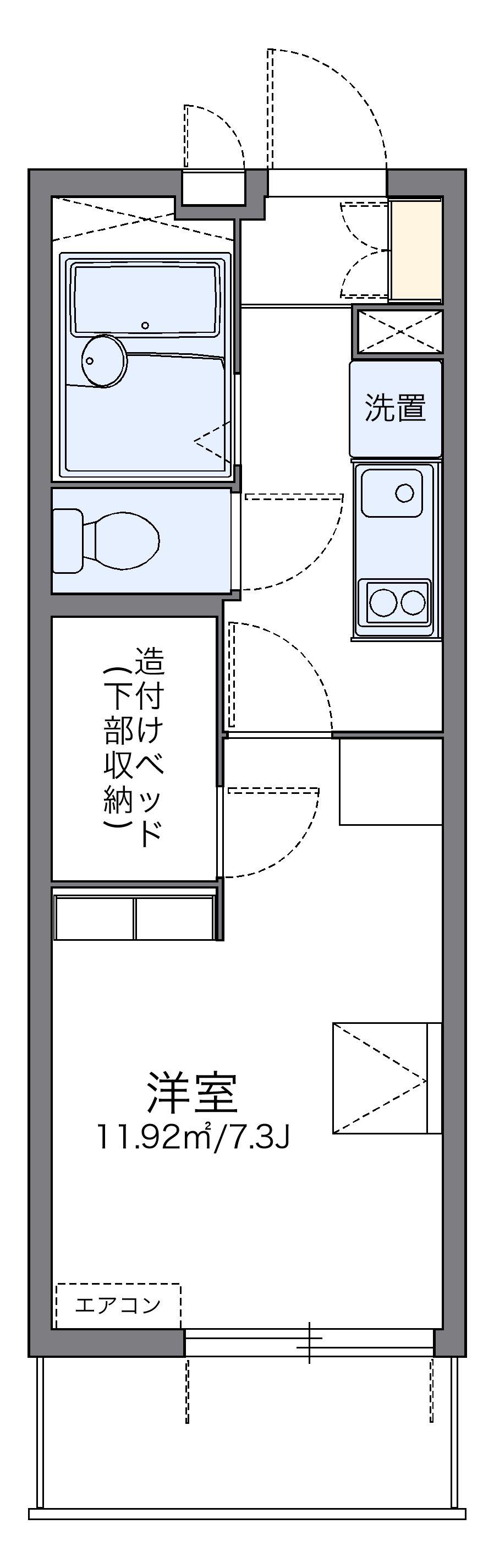 レオパレスエクセルハイムⅢ(1K/3階)の間取り写真