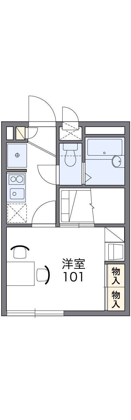 レオパレス美Ⅰ(1K/2階)の間取り写真