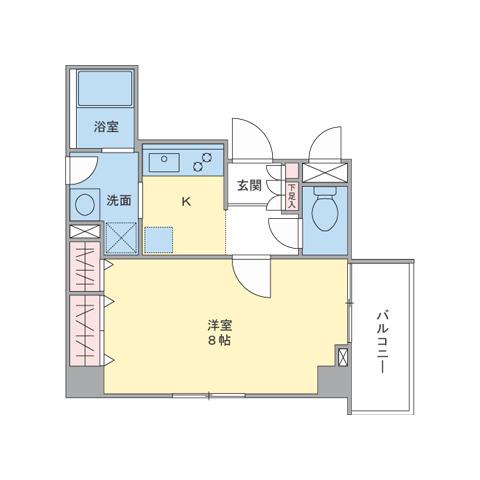 シャンチー・ボナール(1K/2階)の間取り写真