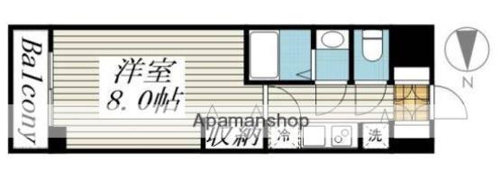 メゾンドヴィレ品川(1K/12階)の間取り写真