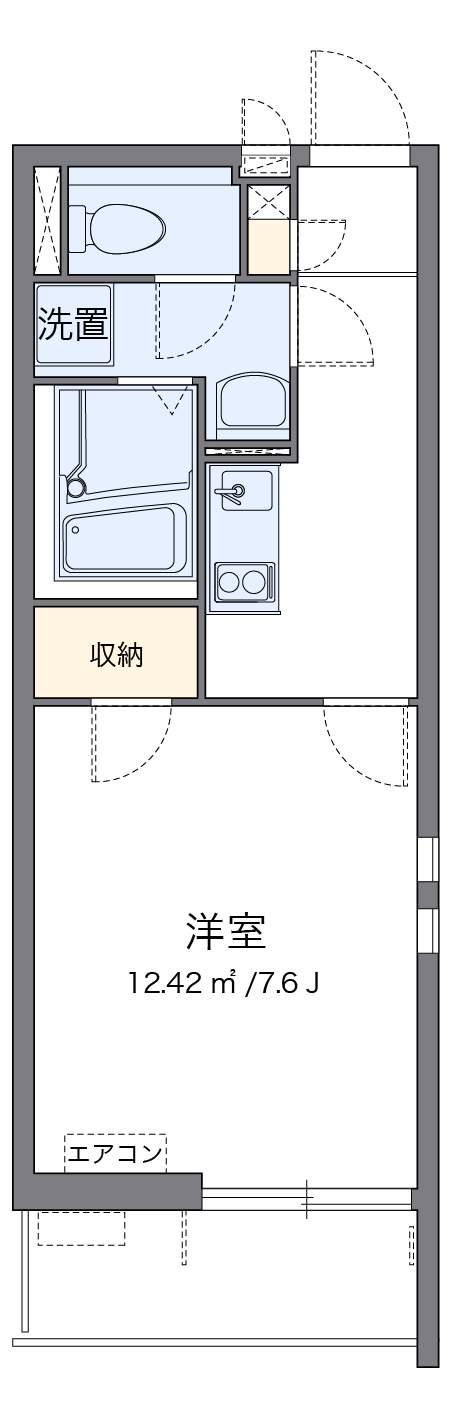 クレイノライズ日吉(1K/3階)の間取り写真