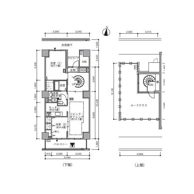 東雲キャナルコートCODAN21号棟(2LDK/14階)の間取り写真