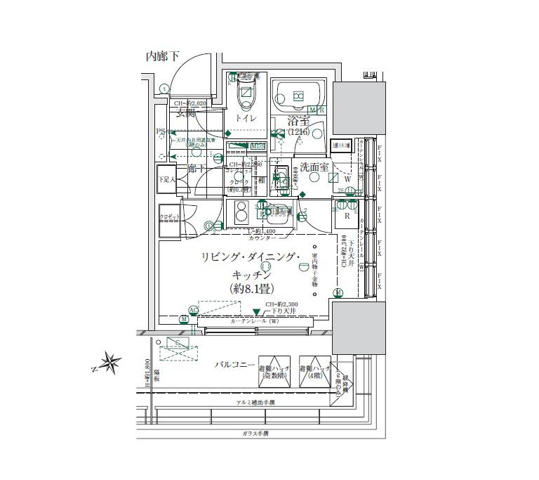 ローレルタワー ルネ浜松町(ワンルーム/3階)の間取り写真