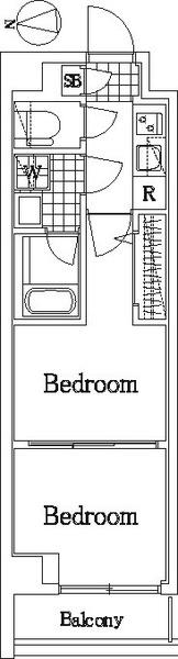 ラフィスタ蒲田南Ⅱ(2K/5階)の間取り写真