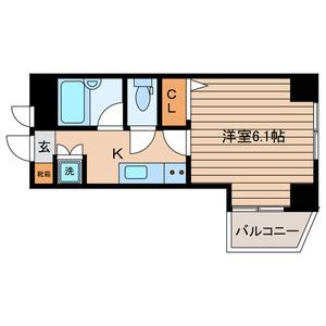 EXCELLIA馬込(1K/2階)の間取り写真