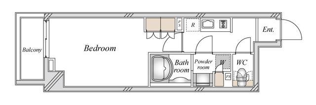 リテラス馬込(1K/2階)の間取り写真