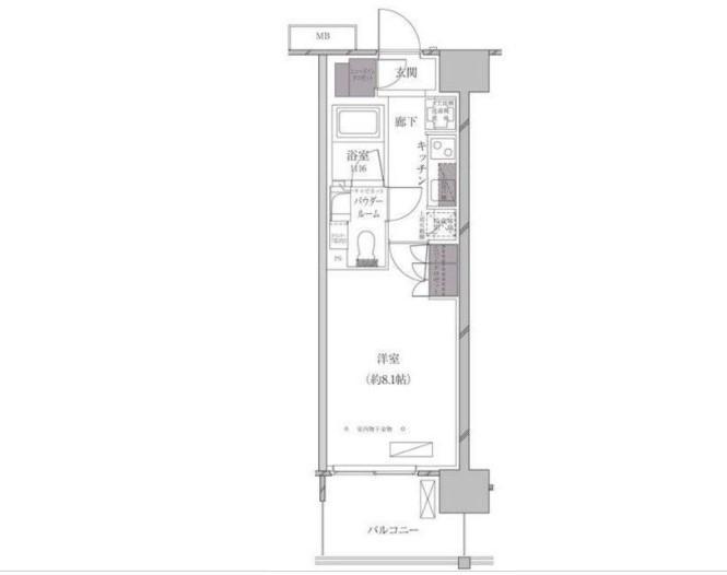 A-STANDARD芝浦(1K/2階)の間取り写真