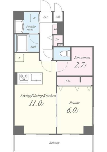 グランシャリオ新蒲田(1SLDK/3階)の間取り写真