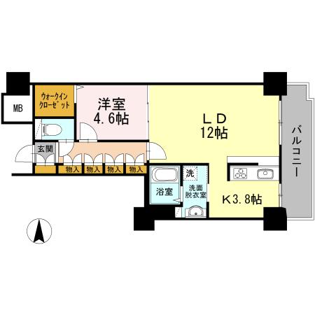 品川シーサイドビュータワー1(1LDK/29階)の間取り写真