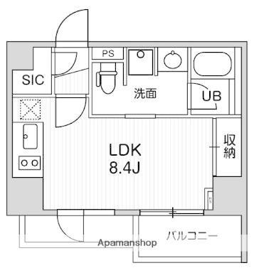 シーズンフラッツ大井町(ワンルーム/2階)の間取り写真