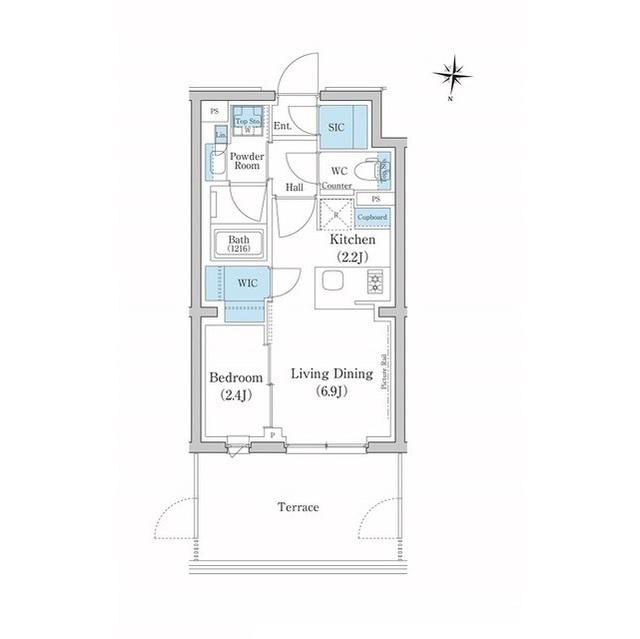 スタイリオ池上サウス(1LDK/1階)の間取り写真