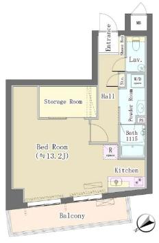 MAISON DE TAKAYA(ワンルーム/1階)の間取り写真