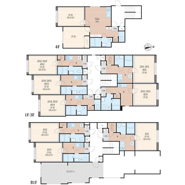 ラシクラス西大井(1K/2階)の間取り写真
