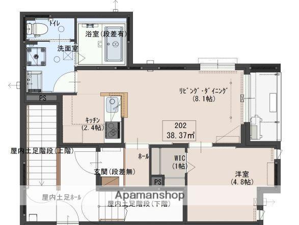 ACERO OIMACHI(1LDK/2階)の間取り写真
