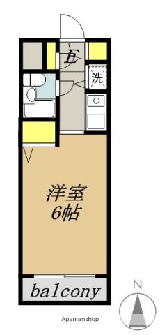 モンシェール新小岩(ワンルーム/4階)の間取り写真