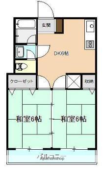 メゾン平井(2DK/5階)の間取り写真