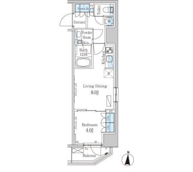 パークアクシス錦糸町ヴェール(1LDK/6階)の間取り写真