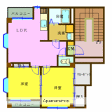 M・K・Tフィールド(2LDK/3階)の間取り写真