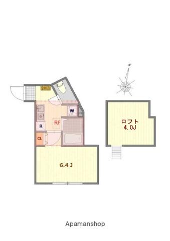 仮バーミープレイス青砥(1K/1階)の間取り写真