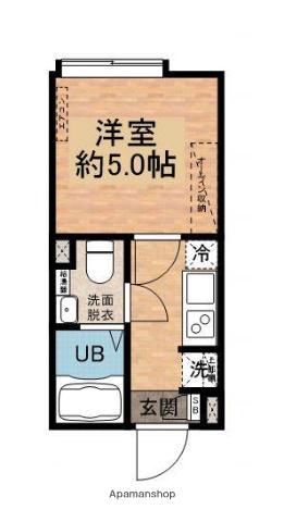 VICOLO(1K/2階)の間取り写真