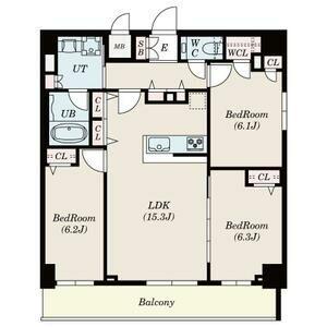 ALIVIS一之江(3LDK/7階)の間取り写真