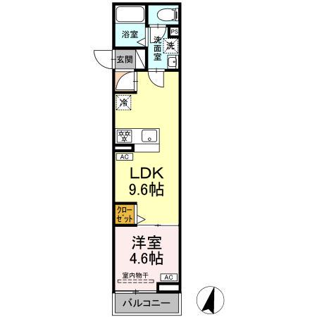 グラナーデ西瑞江(1LDK/3階)の間取り写真