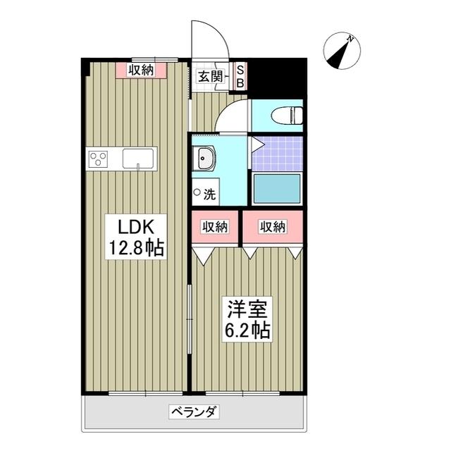 エトワール八幡(2DK/3階)の間取り写真