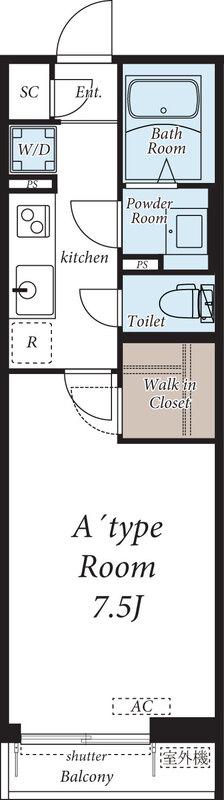 リブリ・ESPOIR六番館(1K/3階)の間取り写真