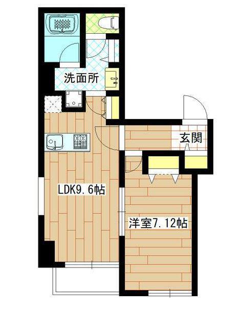 セレクトーン(1LDK/4階)の間取り写真