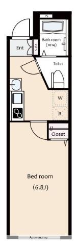 GRANDE TAKASAGO(1K/1階)の間取り写真