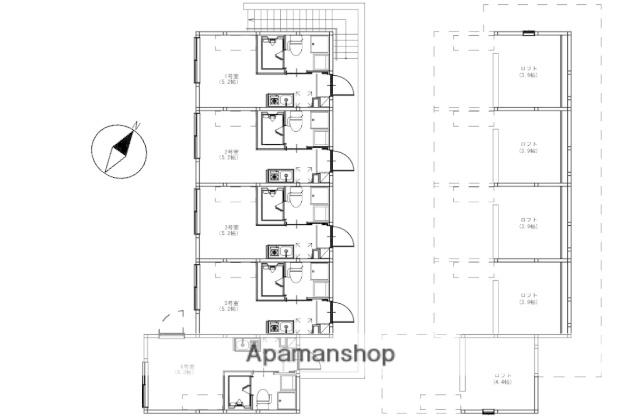 ハーモニーテラス堀切Ⅴ  堀切二丁目4C(ワンルーム/1階)の間取り写真