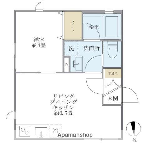 ミューズ新小岩(1LDK/3階)の間取り写真