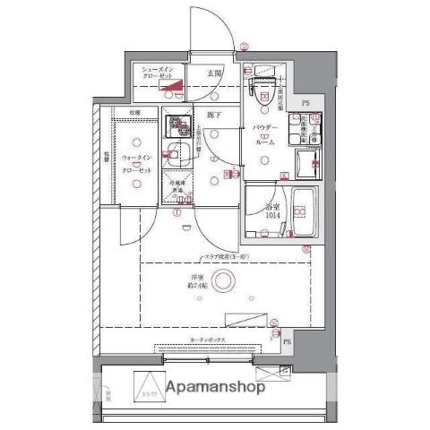 ユリカロゼAZ亀戸Ⅱ(1K/4階)の間取り写真