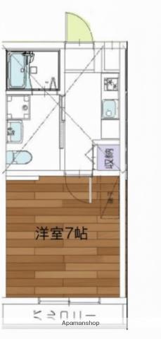 ピネーロ市川(1K/1階)の間取り写真