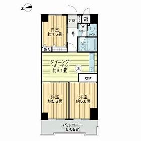 ルネ立石(3DK/3階)の間取り写真