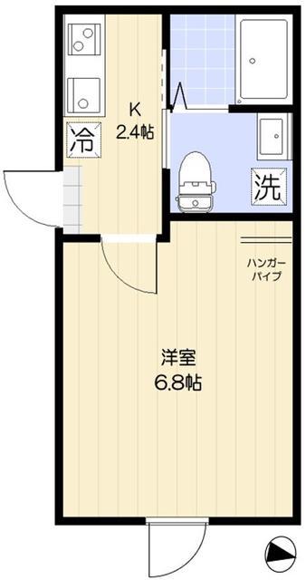 AVEN 京成小岩(1K/2階)の間取り写真