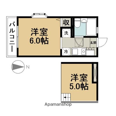 はーとらんど東葛西(1K/1階)の間取り写真
