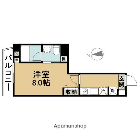 フォルトゥーナ中葛西(1K/6階)の間取り写真