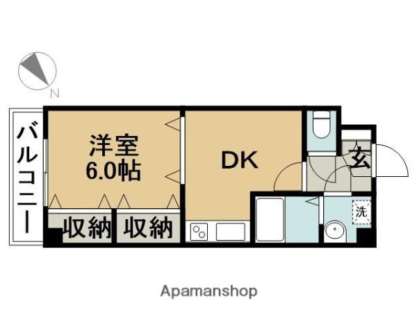 YS FLAT ワイズフラット(1DK/7階)の間取り写真