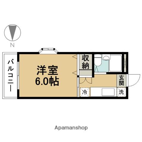 プルミエⅢ(1K/2階)の間取り写真