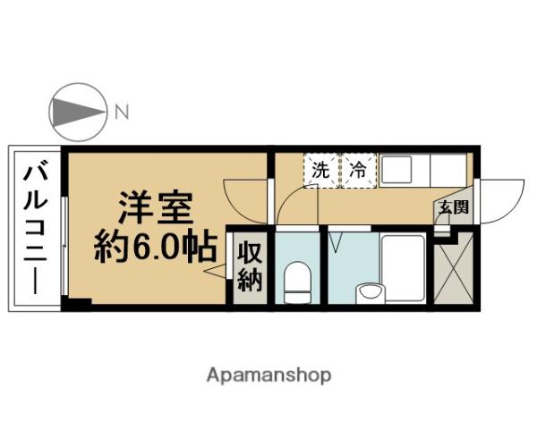 アリスヴィラ(ワンルーム/1階)の間取り写真